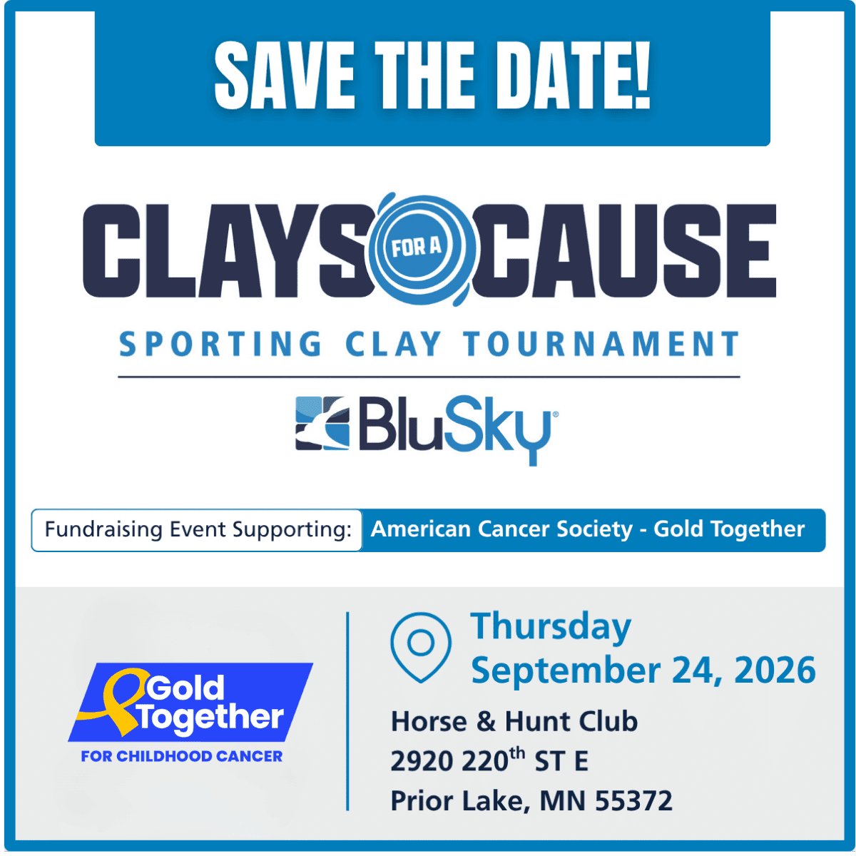 Clays for a Cause Sporting Clay Tournament - September 24, 2026
